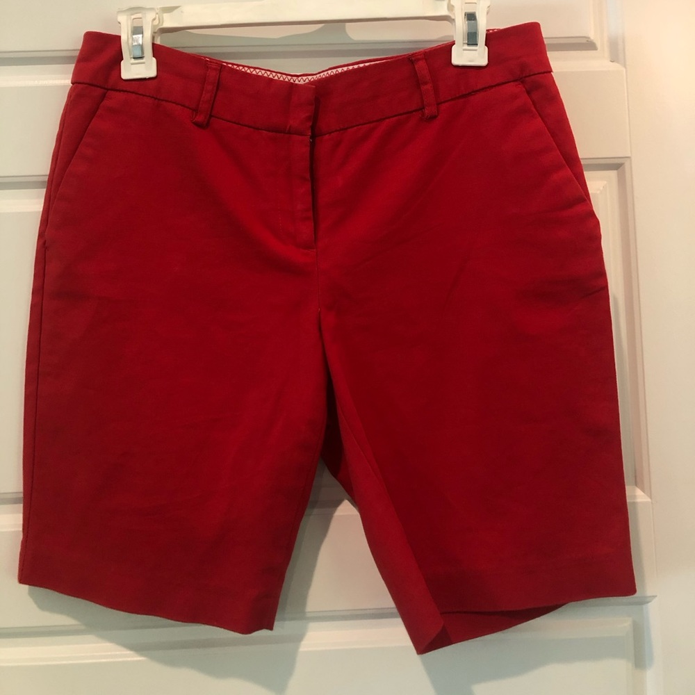 Willi Smith Red Bermuda Shorts